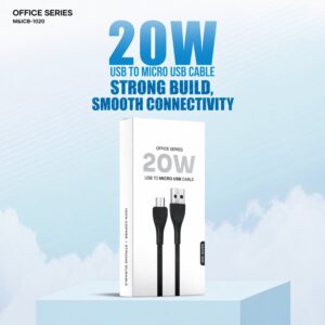 Office Series 20W USB to Micro USB Fast Charging Cable (1 Pc)