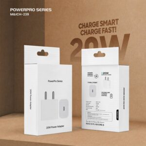 PowerPro Series 20W Fast Charging USB Type-C Power Adapter (1 Pc)