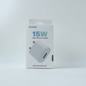 Tezz Series 15W Single USB Wall Charger with Micro USB Cable