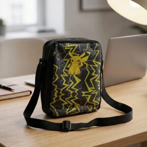 Kids Cartoon Print Lunch Bag with Adjustable Strap (1 Pc, 19x24 Cm)