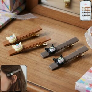 Cute Character Decorative Hair Clip Set (4 Pc)