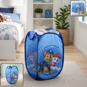 Kids Cartoon Foldable Laundry Basket Toy Storage Hamper (1 Pc, 34x59cm)