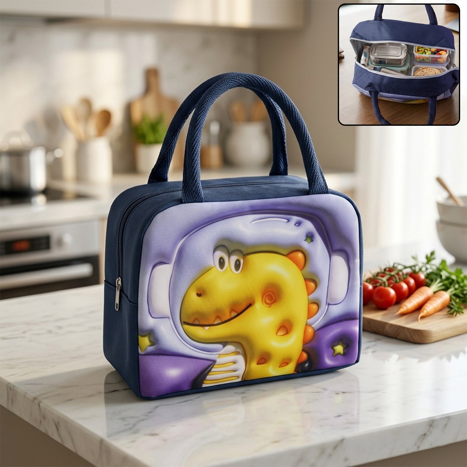Insulated Lunch Bag for Kids, 1 Pc for School, Picnic, and Travel