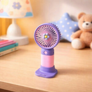 Portable Mini Handheld Fan with Stand, 3 Speed Modes