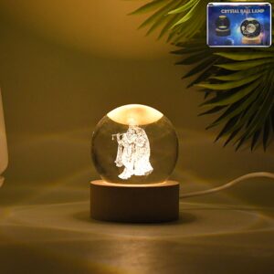 3D Crystal Ball lamps for Bedroom 3D Lamps for Home Decoration 3D Crystal Ball Night Light Gifts for Women Gifts for Men Room Decor Items for Bedroom for Friend and Family (1 Pc)