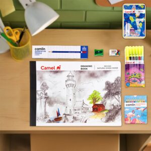 Camel Art Kit Stationery Set with Drawing Book, Colour Pencils, Sketch Pens