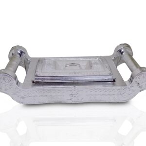 Multipurpose 4 Section Royal Design Silver Storage / Gift Box