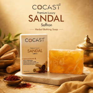 COCAST Premium Luxury Sandal Saffron Herbal Bathing Soap (100gm)