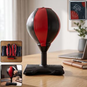 Portable B-Grade Inflatable Punching Bag with Air Pump (1 Pc)