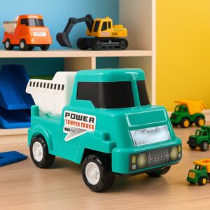 Funwoods Kids Power Dumper Truck Toy Friction Powered Construction Dump Truck Toy 1 Pc