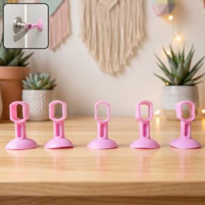 Silicone Door Stopper Suction Door Holder Anti Collision Door Handle Stopper (5 Pc)