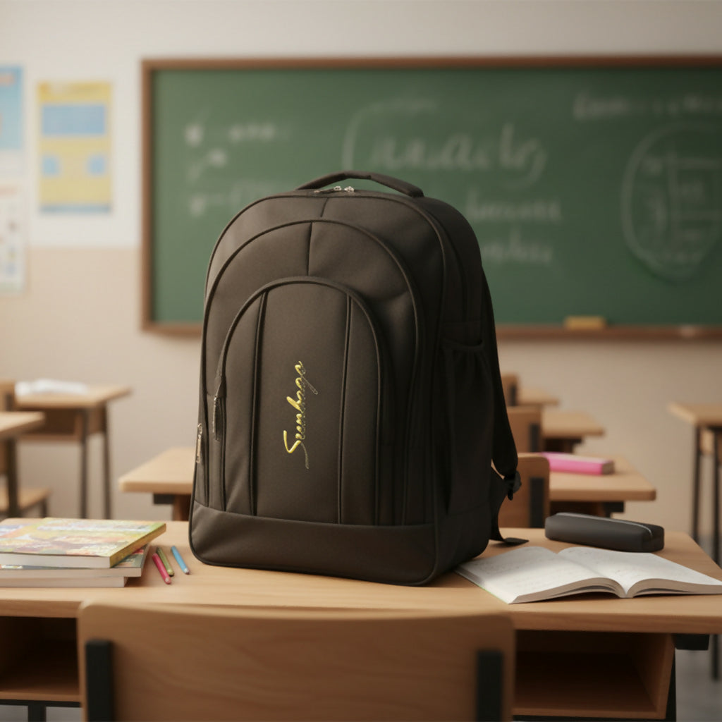 Backpack Black for Men Women Office College Bag with Travel Office Use