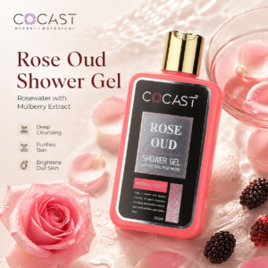 COCAST Rose Oud Shower Gel with Natural Rose Water (250ml)