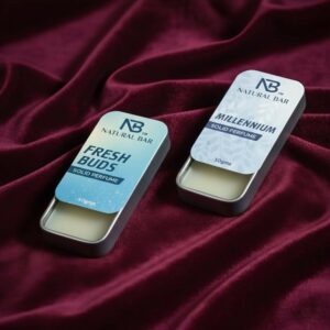 Millennium And Fresh Buds Solid Perfume Combo, Alcohol Free Cologne Strong & Lasting Fragrance, Gifting for Him & Her (10gms/2Pc)