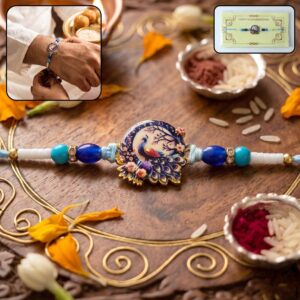 Royal Mughal Peacock Designer Rakhi