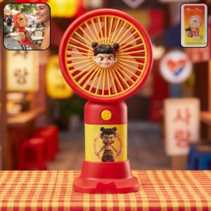 Cute Cartoon Character Portable Mini Fan (1 Pc)