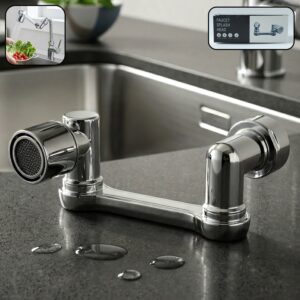 Adjustable 360° Rotating Faucet Splash Head Tap Extender (1 Set)