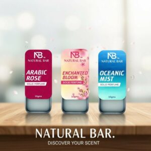 Oceanic Mist, Arabic Rose And Enchanted Bloom Solid Perfume Combo, Alcohol Free Cologne Strong & Lasting Fragrance, Gifting for Him & Her (10gms/3Pc)