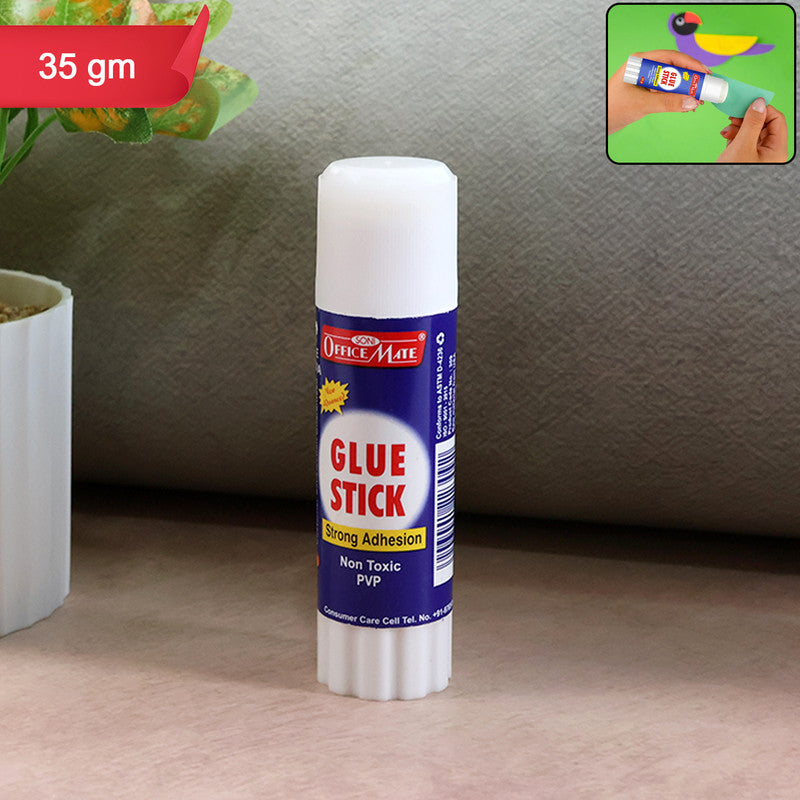 Officemate Glue Stick – 35g Strong Adhesion Non-Toxic PVP Based