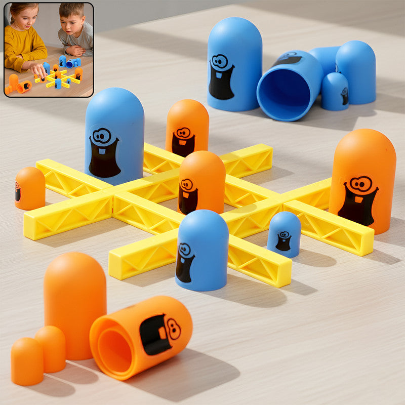 Aditi Gobble Tic-Tac-Toe Strategy Game | Stacking Puzzle Board Game for Kids