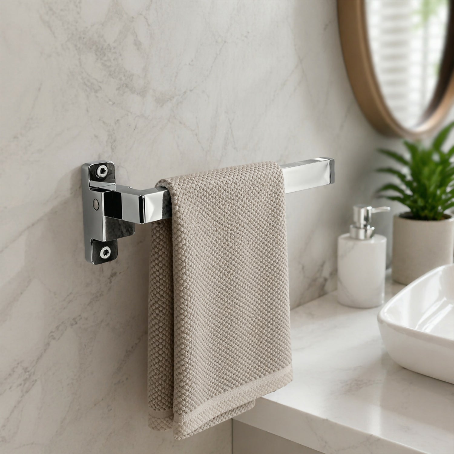 Premium Stainless Steel Napkin Hanger Wall Mounted Holder with Chrome Finish