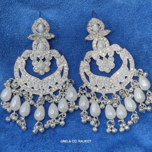 White Gold jhumka Earrings