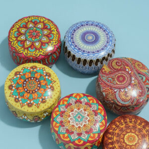 Round Decorative Metal Storage (Set Of 6 Pc)