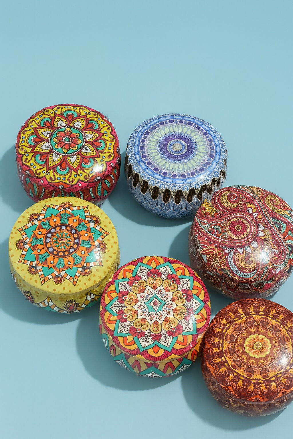 Round Decorative Metal Storage (Set Of 6 Pc)