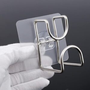 Transparent Double Loop Adhesive Wall Holder Hook (1 Pc)