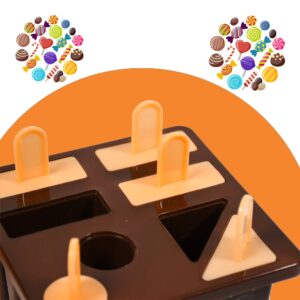 Plastic Kulfi Mold, Kulfi Molds 8 pcs Tray Ice Cream Mold