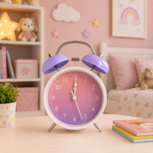 Twin Bell Analog Alarm Clock for Kids Bedroom & Study Table (Random Color 1 PC)