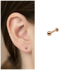 Rose Gold plated Flat Back Stud earings