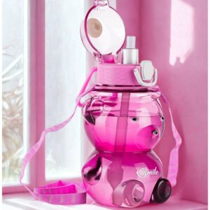 Teddy Cartoon Designer Water Bottle (Mix Color)