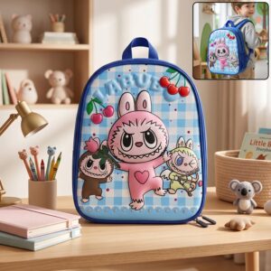 Cute Cartoon Printed Kids School Backpack (1 Pc, 12 Inch)