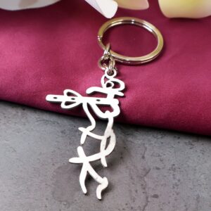 Divine Krishna Flute Design Metal Keychain (1 Pc)