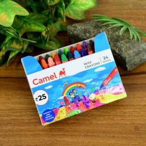 Camel Wax Vibrant Shades Smooth Crayons - 24 Shades
