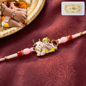 Krishna with Cow Designer Rakhi for Brother