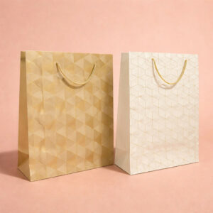 Premium Geometric Design Gift Bag with Handle Paper Carry Bag