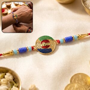 Designer Veera Rakhi – Multicolor Traditional Rakshabandhan Thread