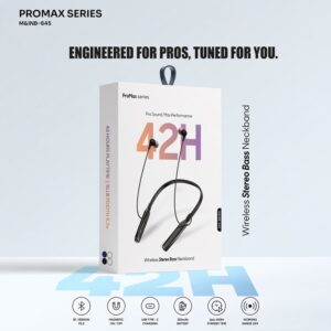 ProMax Series Wireless Stereo Bass Neckband Earphones, Neck band (1 Pc)