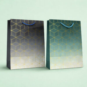 Premium Gift Bag with Handle Geometric Design Paper Carry Bag (1 PC)