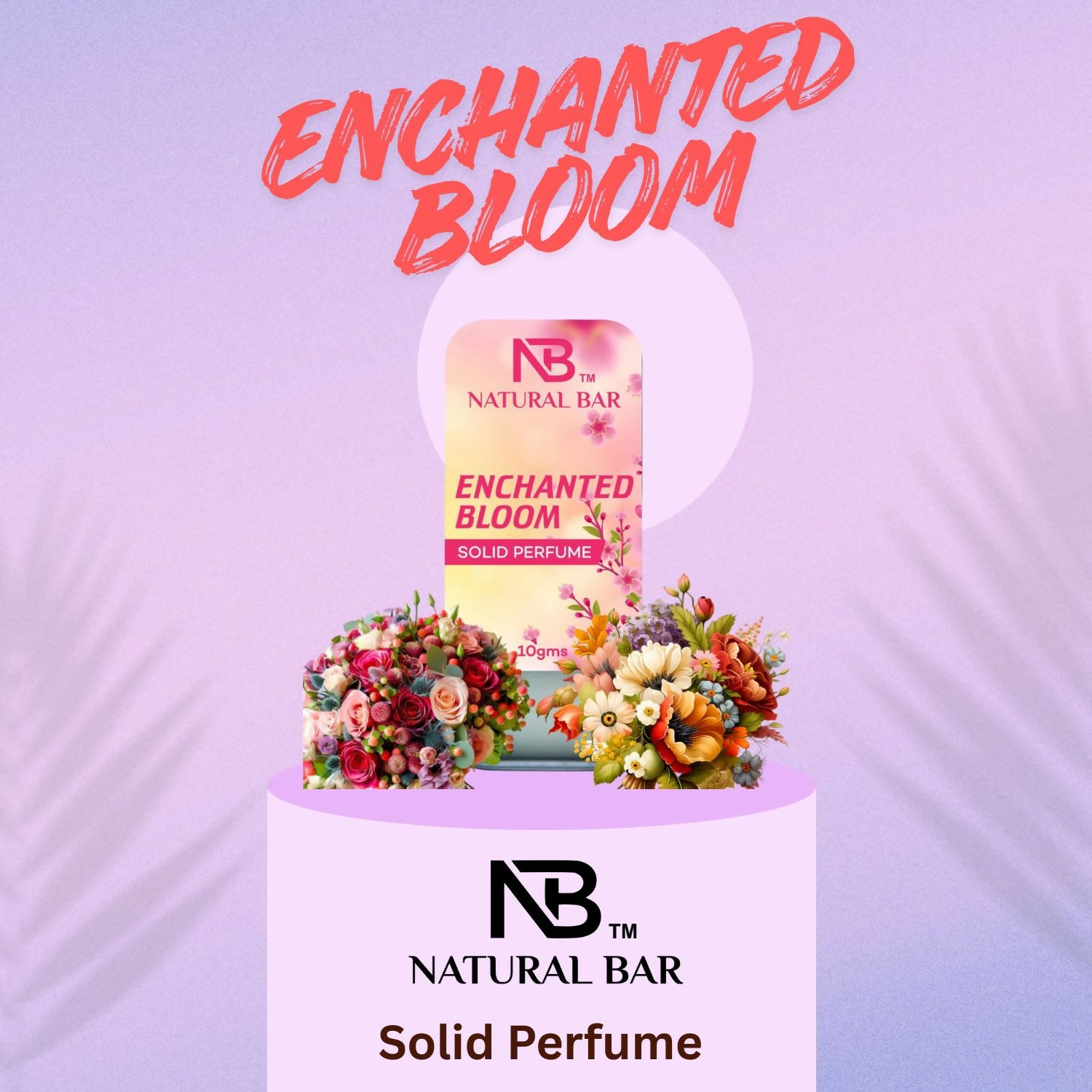 Enchanted Bloom Solid Perfume, Alcohol Free Long Lasting Fragrance for Male and Female (10gms)
