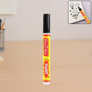 Officemate Permanent Paint Marker Pen Black – Quick Dry, Bold Writing, REACH
