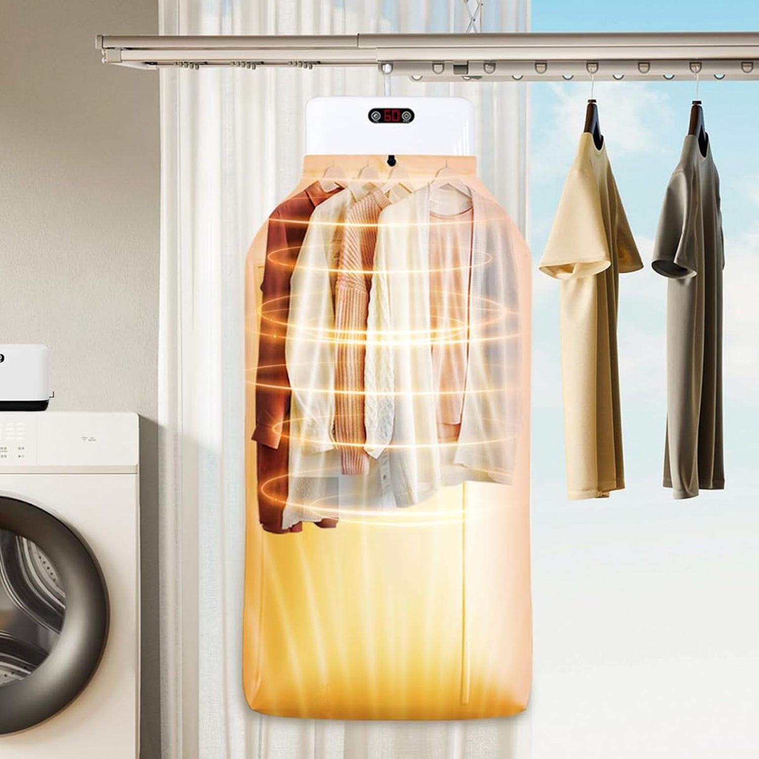 Portable Electric Clothes Dryer (1 Pc)
