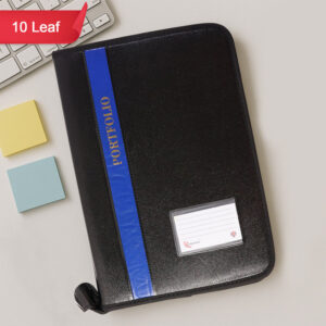 Aerotix A4 Portfolio File Zipper – 10 Leaf Professional Document Organizer Folder