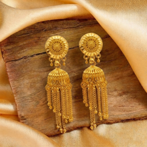 Stylish Gold Plated Jhumki Earrings for Women & Girls