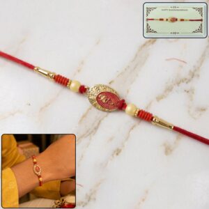 Traditional Fancy "Bhai" Text Rakhi (1 Pc)