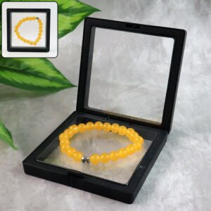 Elegant Yellow Buddha Charm Bracelet With Air-Tight Display Box