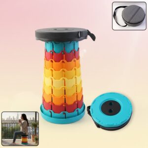 Collapsible Stool with Handle for Portable Seating (44x25.5 cm)