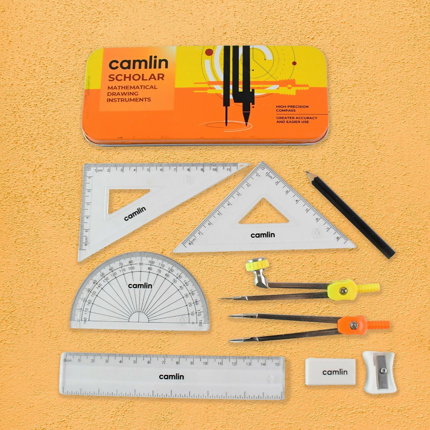 Camlin Scholar Mathematical Drawing Instruments Box (1 Pc)